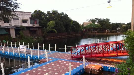 Samrong Nuea Subdistrict Municipality Buoy Jigsaw Crossing Bridge