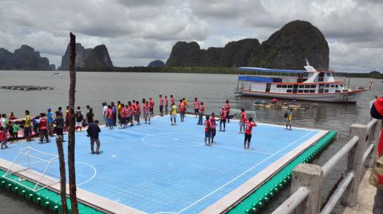 Floating football stadium, Koh Panyee